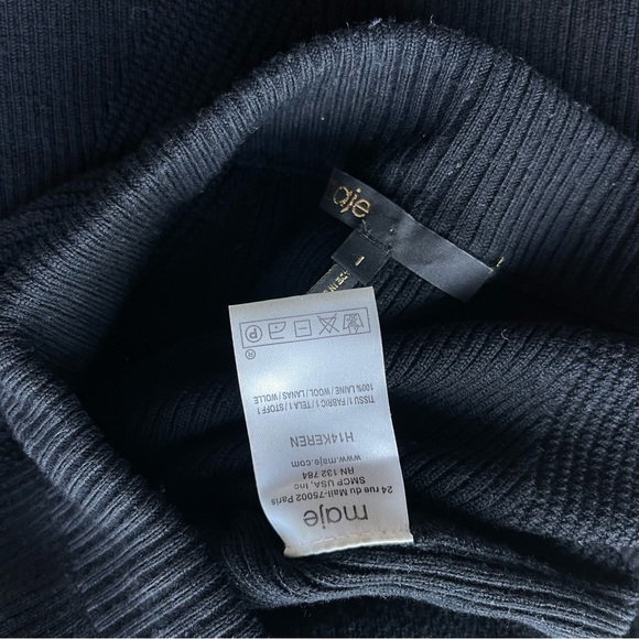 MAJE  100% Wool Knit Maxi Skirt With Patterns, Size 1. - Picture 4 of 9